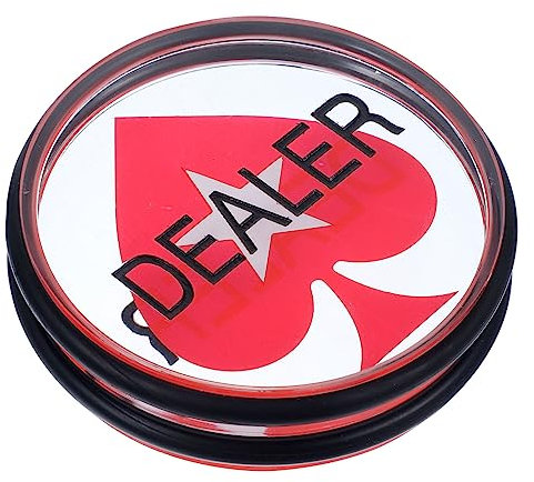 Vaguelly Dealer-Button Aus Acryl Für Poker-Spiele Kleiner Pokerchip Als Spielmarker Doppelseitig Für Pokerspielzubehör Langlebiges Material Für Tischspiele