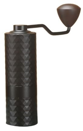 UYFRD Macinacaffè manuale CNC professionale in acciaio inox diamantato regolabile manuale macina chicchi di caffè (G2-Nero)