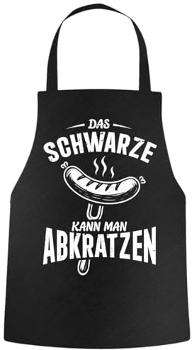 Spaß Kostet Herren Grillschürze mit lustige Sprüchen Das Schwarze kann Man abkratzen Bratwurst Motiv
