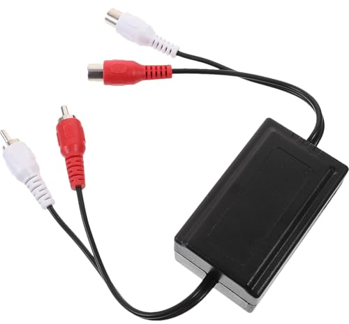 VANZACK Filtro Antirumore Audio Auto Isolatore Ground Loop per Eliminare Ronzio e Disturbi Autoradio e Amplificatore Facile Installazione per Suono Chiaro