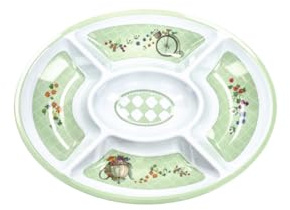 BRANDANI 51848 Antipastiera Ovale Wonderland in melamina 33×25×3,5h cm