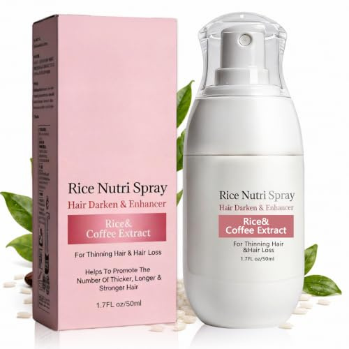 50ml Flacons d'eau de riz pour la croissance des cheveux, Spray Pour La Repousse Des Cheveux Au Riz Spray, S pray anti-chute de cheveux, Pour Cheveux Clairsemés, Femmes et Hommes