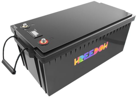 FREEDOH Energy Storage Battery 12V 24V 48V Lithium Iron Phosphate Battery | LiFePO4 Battery, Replacement Battery, ABS Materials Shell, with Handle and Liquid Crystal Display