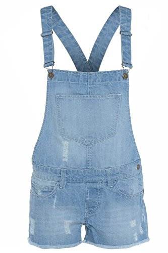Ladies Women's Summer Stretch Denim Jumpsuit Shorts Jumpsuit Sizes 8, 10, 12, 14 & 16