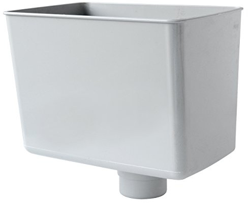 First Plast RCR080N Raccoglitore Pluviale Rettangolare, Grigio, 80 mm