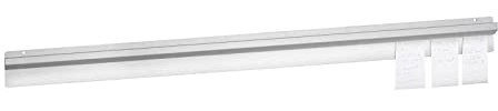 Royal Catering RCBR-120 Bonleiste Gastronomie 120cm Bonhalter Gastro Bonschiene Schiene Klemmleiste Notizleiste (Wandmontage, sicheres Halterungssystem, Edelstahl)