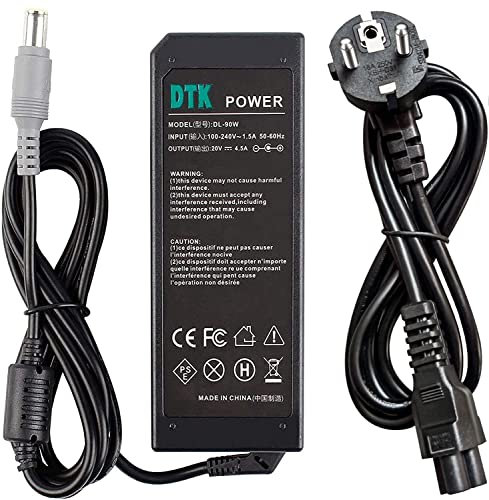 DTK 20V 4.5A 90W Cargadores y adaptadores para portátiles y netbooks para Lenovo Cargadore Portátile Netbook Ordenador Computadora AC Laptop Adaptador Cargador Connector:7.9 x 5.5mm