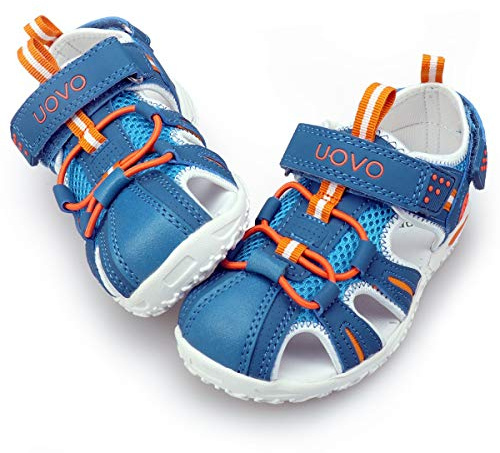 UOVO Boys Sandals Closed Toe Outdoor Sandals Trekking Hiking Athletic Summer Shoes Size 5.5 Toddler-5 UK Big Kids 22-38