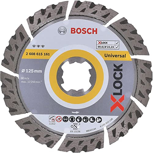 Bosch Professional 1x Diamanttrennscheibe Best (Universal, X-LOCK, Ø125 mm, BohrungsØ: 22,23 mm, Schnittbreite 2,2 mm)