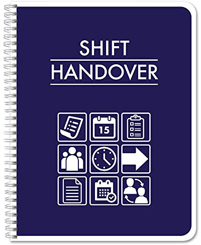 BookFactory Shift Handover Log Book Nurse Shift Hand Over Communications Logbook/Restaurant Change Manager Communication Notes Notebook - 100 Pages, 8.5'' x 11'' (Made in USA)
