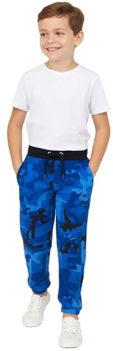 A2Z 4 Kids Fleece Joggers Tracksuit - Fleece Trouser Camo Blue 5-6