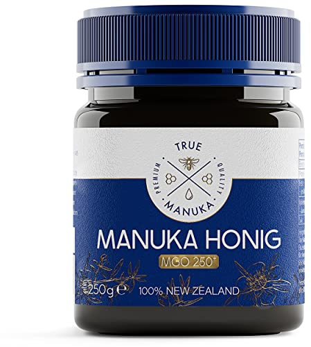 TRUE MANUKA - Manuka Honig 250 MGO [250g] - 100% Zertifiziert & Echt aus Neuseeland - Manukahonig - Manuka Honey, Neuseeland Honig