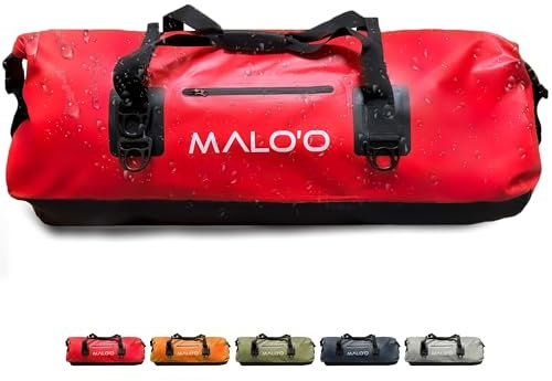 Malo'o Wasserdichter Dry Bag Duffel 40L/60L/100L, Roll Top Duffel hält Ausrüstung trocken für Kajakfahren, Rafting, Bootfahren, Schwimmen, Camping, Wandern, Strand, Angeln – Innen- und Außentaschen