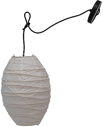 Creative Co-Op Handmade Paper Pendant Lamp, Set of 2 Lantern, White