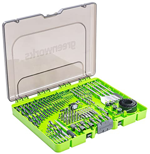 Greenworks 90 Piece Black Oxide Drilling and Driving Bit Set with Modular Case for Wood, Metal, Plastic, and Masonry,3X Longer Life,135° Split Point,Precision-Milled