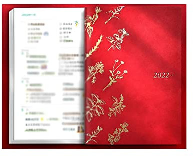 LCJQ Taschenkalender 20222022 Planer Organizer Kleines A7 Notizbuch und Tagebuch Tagebuch Taschennotizblock Wöchentliches Skizzenbuch Bürokalender NotizbuchblockLebensplaner