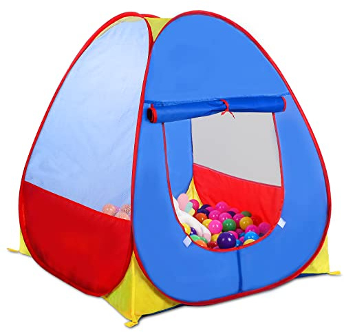 Eocusun Kids Play Tent, Pop Up Playhouse Indoor or Outdoor, Portable Baby Ball Pit with Carry Bag, Christmas Birthday Gifts for Boys Girls Toddlers (Balls not Included)