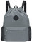 WANDF Drawstring Backpack Sports Gym Bag with Shoes Compartment, Water-Resistant String Backpack Cinch for Women Men(Grey,Large)