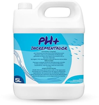 PLANTAWA Incrementador de pH para Piscinas 5 litros | Regulador de pH, Elevador pH+ para Piscinas y Spas, Aumenta el pH del Agua, El embalaje puede variar