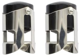 Fackelmann 9900450 2er Set Champagnerverschluss, Sektflaschenverschluss, Flaschenkorken, Edelstahl, Silikon, 5,5 x 4 cm