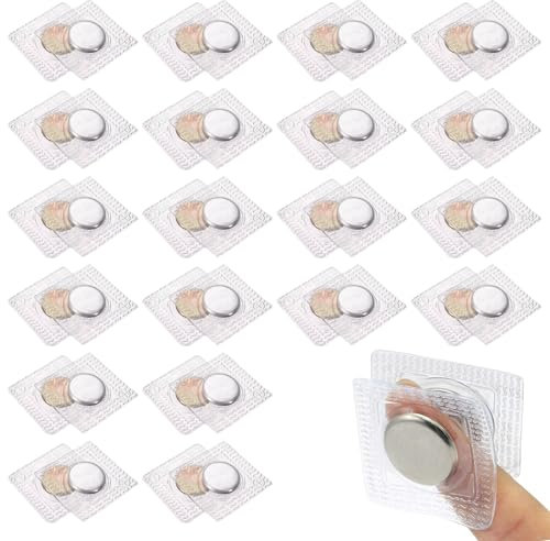 Botones Magnéticos,Botones de Presión Magnéticos,40pcs Magnético de Botón,Magnético Botones Redondos,Botón de Imán de Costura,Magnético Oculto Cosido Magnético de Botón,Botones Magnéticos para Costura