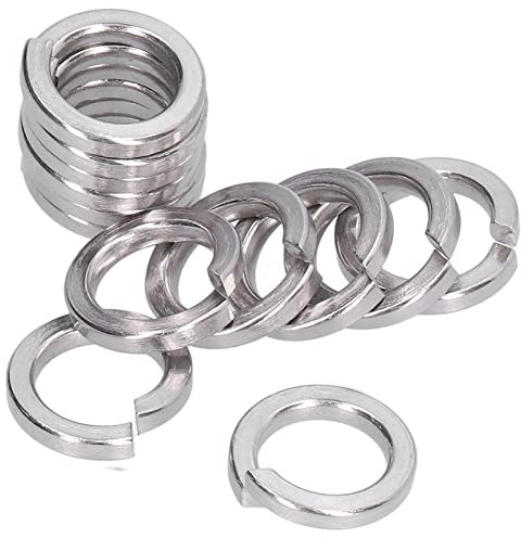 Garosa Rondelle Elastiche Spaccate, 150 Pezzi di Rondelle Elastiche di Bloccaggio in Acciaio Inossidabile Strumento di Assortimento di Sezioni Quadrate Divise per Rondelle Elastiche,
