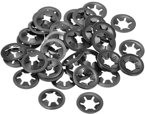 Kozelo 60pz Rondelle Bloccanti a Stella Denti Interni M6 6mmid x 16mmod | Acciaio 65Mn, per Assorbimento Shock Attrezzature Meccaniche, Rondelle Bloccanti Alta Velocità