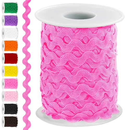 Swpeet Cinta de Encaje Rojo Rosa - 27 Yardas para Envolver Regalos, Manualidades y Ropa
