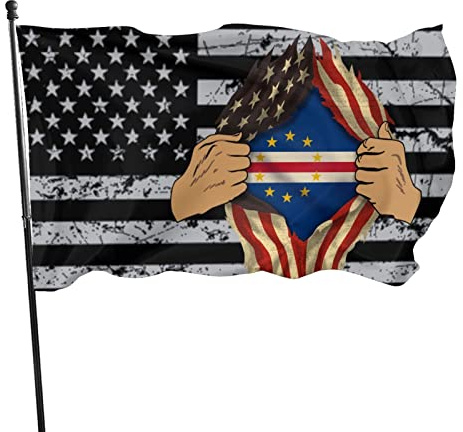Cape Verde Flag Blood Inside Me Flag 3x5 ft Vivid Color and UV Fade Resistant Wall Flags Banners for Outdoor Indoor