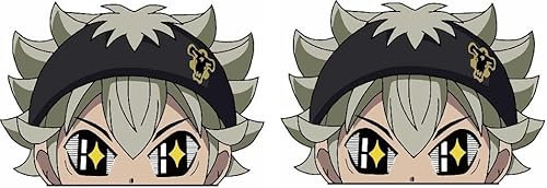 Anime Sticker - Black Clover Peeker - Auto Aufkleber - 2 Stück - 9 cm (Asta3)