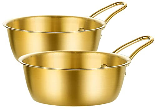 Hoement 2pezzi Ciotole Inossidabile Per Salsa e Zuppa Ciotole Korean Style Per Ristoranti Design e Adatte Per