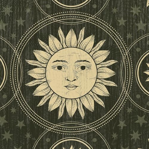 LZH-LP Self Adhesive Wallpaper Golden Sunflowers Peel and Stick Contact Paper, 44x300CM Green Background Removable Decorative Film for Cabinet Furniture