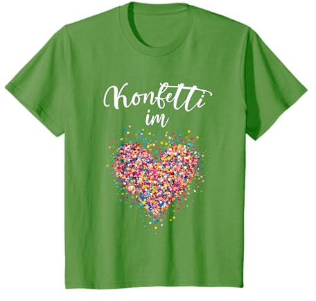 Konfetti im Herzen - Karneval Fasching T-Shirt