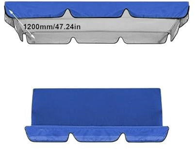 XFYESL Sitzbezug für Gartenstuhl 1 Set Schaukel Sitz Abdeckung Baldachin Ersatz Wasserdicht Garten Hof Im Freien Schaukel ChairAwning Abdeckung Gartenschaukel(Blue)