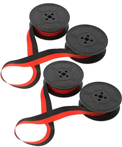 DIYEAH 2 Satz Schreibmaschinenfarbband Nylon Schwarz/rot Ersatzband Mit Klarer Tinte Lichtbeständig Verschleißfest Kompatibel Für Manuelle Schreibmaschinen Und Taschenrechner