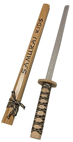TEKKA BUDO Kinder Samuraischwert 74 cm aus Holz mit Schwertscheide - Ninja, Ninjutsu