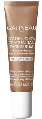 Gatineau - Golden Glow Gradual Tan Face Serum (Medium/Dark 10ml) - Daily Facial Moisturiser with Self Tan, Natural & Streak Free, Radiant Dewy Complexion