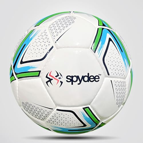 SPYDEE Training Soccer Ball – Size 5 | 32-Panel | Highly Durable | Shape Retention, PU/PVC Synthetic Leather | Latex Bladder with Butyl Valve | Official Size Football | For All Ages