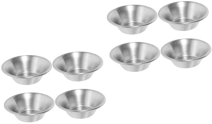 MAGICLULU 8 pezzi Stampi Crostatine Acciaio Stampi da Forno Antiaderenti per Tart Muffin e Dolci Resistente e Facile da per Uso e Forno