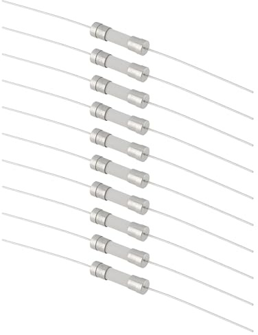 Create idea Lot de 10 Fusibles à Cartouche en Verre à Fusion Lente 4 A 250 V CA à Fil Radial pour les Cartes de Contrôle et Les Pilotes de Moteur