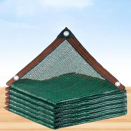 Rete ombreggiante resistente ai raggi UV con occhielli, tasso di ombreggiatura del 55%, protezione solare per piante e fiori, 10 x 10 m, perfetta per terrazze e cortili