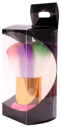 TOVINANNA Spazzola per Pulizia Unghie Setole Colorate, Spazzola Corta per Manicure e Rimozione Polvere Unghie, Strumento per Nail Art Professionale