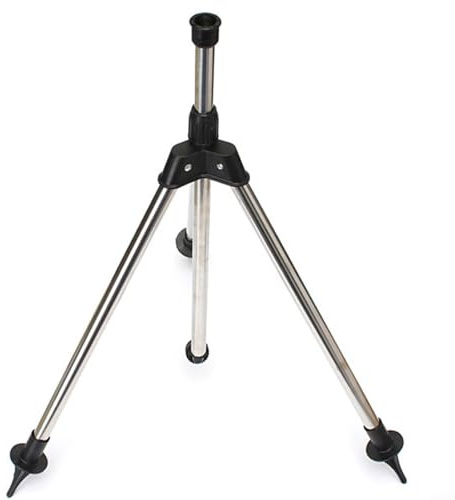 Glewi Arroseur rotatif en métal, hauteur réglable de 45 à 90 cm, couverture de 450 m², irrigation de jardin en laiton et acier pour pelouse