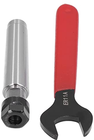 Cocoarm Portabrocas Cónico de Acero con Alto Contenido de Carbono ER11 Portabrocas 2 Piezas con Llave Superficie de Alta Concentricidad Templada para Torno Taladradora Fresadora