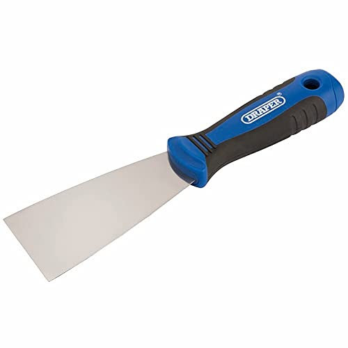 Draper 50mm Filling Knife | Soft Grip Painter Tool | Paint Scraper | Plastering Tools | Filler Hand Tools | Polished Steel Blades | 82660