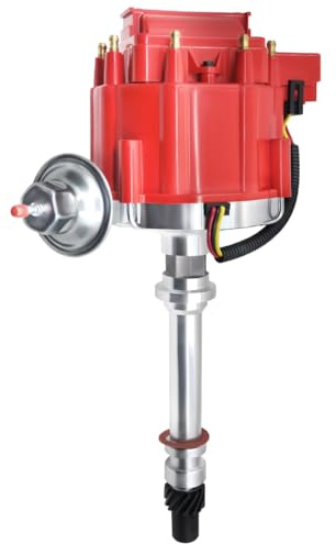 MAS Ignition Distributor w/Cap & Rotor GM08 Compatible with Chevy GM SBC 262 267 305 307 327 350 400 small blocks 402 454 big blocks BBC V8 65k Coil HEI DD-SBC-HEI-V8 850001R 7500RPM