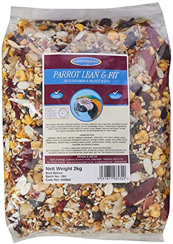Johnston & Jeff 2kg Lean and Fit Parrot Food Mixed Aviary Bird Seed