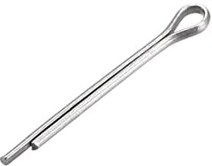 sourcing map Goupille Fendue - 1mm x 10mm Acier Inoxydable 304 2 Broches Ton Argent Attache Clip Clé 30Pcs