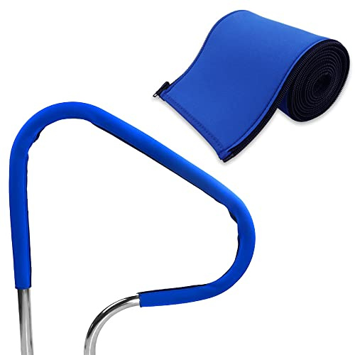 Kingovalley Pool Handrail Cover, Zipper Slip Resistant Swimming Pool Hand Railing Grip Sleeve, Rail Grip for Swimming Pool Hand Railing Cover(Blue) (8ft)