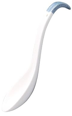 BESTonZON Deep Bowl Spoon Japanese Ceramic Soup Spoon for Buffet Home Restaurant Elegant Tableware Flatware